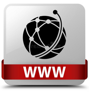 worldwidewait环球等待全球的网偶像白色的正方形按钮红色的带采用merchandiseinformationdes