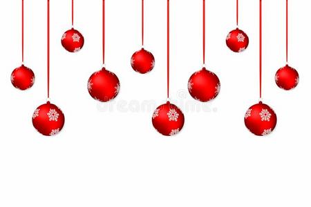 圣诞节背景.白色的假日背景和红色的克里斯塔