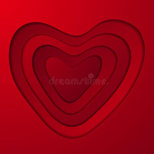 大的红色的心抽象的情人一天背景