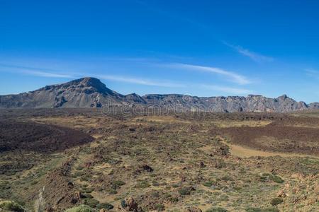 地质的岩石在特内里费岛.火山cr在er.