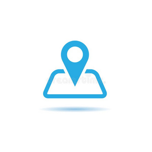 globalpositionsystem全球定位系统位置象征.平的设计猪圈照片