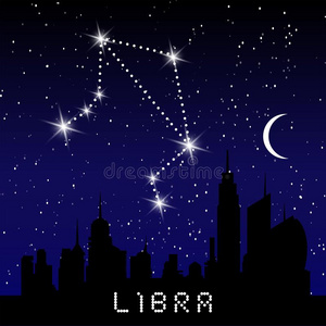 镑黄道带星座符号向美丽的布满星星的天和Gobon蓬
