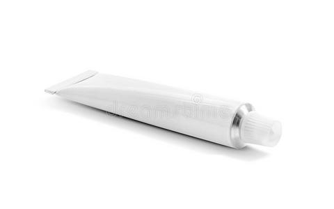 空白的包装铝管为乳霜产品