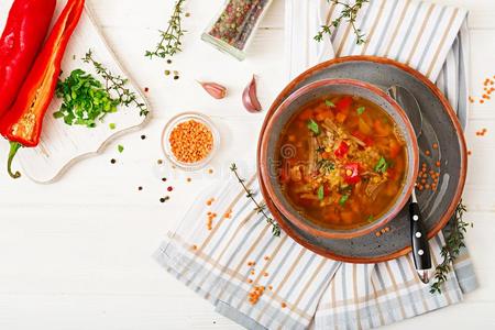 红辣椒汤图片
