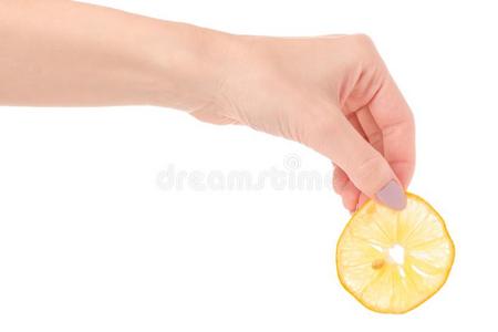 切成片关于柠檬女性的手