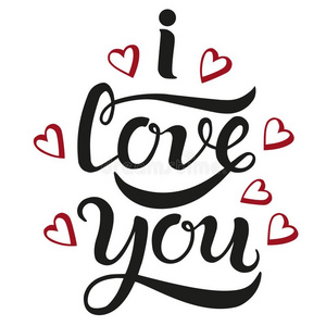 我爱你漂亮的字体海报照片