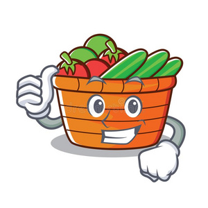 在卡通玻璃上竖起黄瓜汁卡通西葫芦给大拇指泡菜竖起大拇指有吸引力的