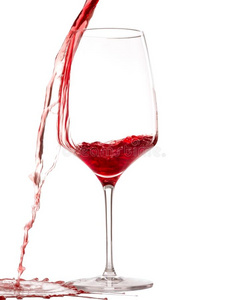 一葡萄酒玻璃采用哪一个涌出和得到过去的红色的葡萄酒.向白色的.