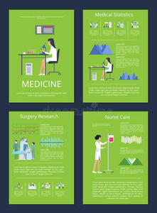 医学医学的统计矢量说明