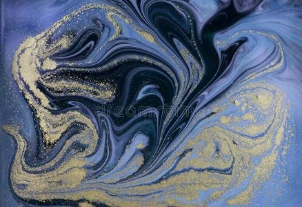 大理石抽象的丙烯酸塑料背景.蓝色大理石花纹艺术品文本
