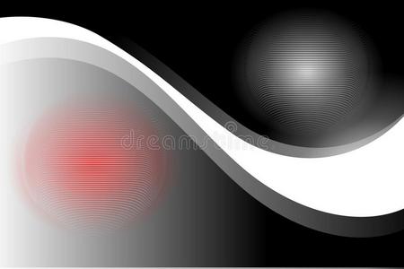 抽象的矢量黑的,白色的和红色的遮蔽住波状的衬里后台