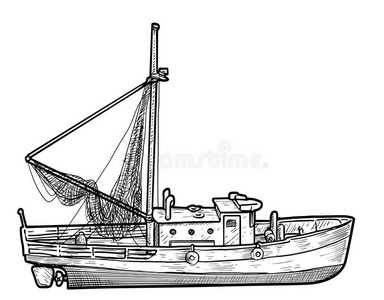 船的草图图片