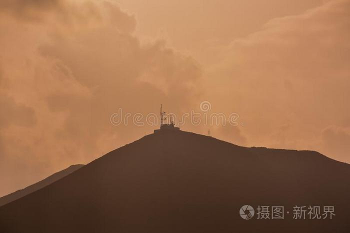 风景采用热带的火山的金丝雀岛Spa采用
