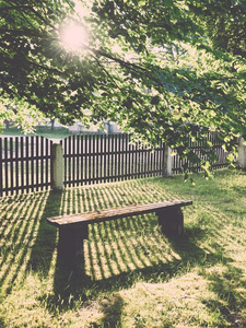 长凳采用美丽的公园采用秋-v采用tage影响