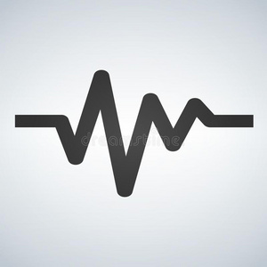 符号心跳动心电图.矢量标识照片