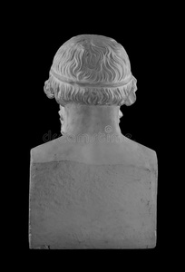 白色的灰泥雕像关于指已提到的人打破关于指已提到的人哲学家本垒打