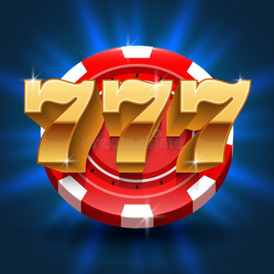 运气好的777算术获胜位置背景.矢量赌博和套管照片