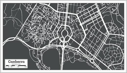堪培拉澳大利亚城市地图采用制动火箭方式.Outl采用e地图.