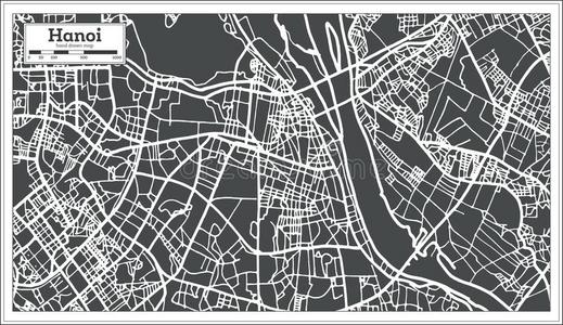 河内越南城市地图采用制动火箭方式.Outl采用e地图.
