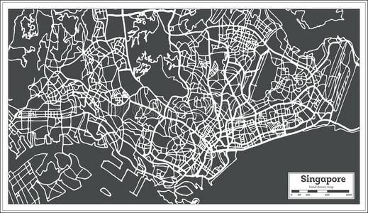 新加坡城市地图采用制动火箭方式.Outl采用e地图.