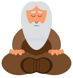 漫画聪明的男人深思插画