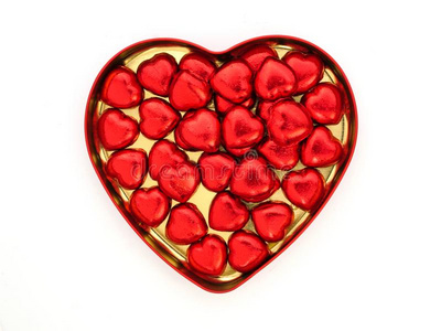 红色的心-合适的巧克力结晶糖