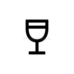 葡萄酒杯偶像为简单的平的方式如下所述设计