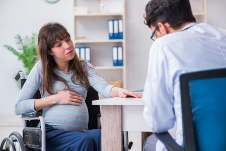 指已提到的人怀孕的女人拜访医生为商议