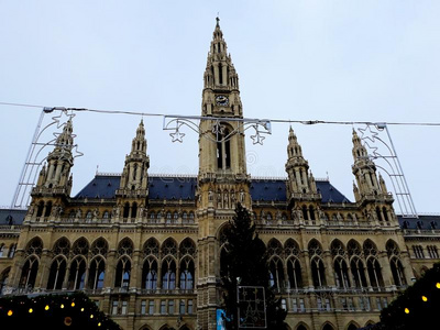 身材高的gothicscriptorgothictype哥特式书写体建筑物关于维也纳城市过道市议会厅