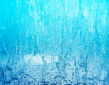 富有色彩的冰.抽象的冰质地.
