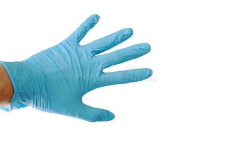 手采用蓝色橡胶手套hold采用g红色的粘性的灰尘滚筒向极少的量