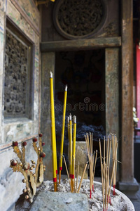 基安家伙人名圣地采用扇形棕榈细纤维,泰国