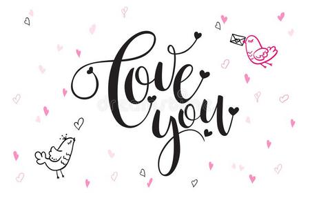 热爱绘画矢量手字体情人`英文字母表的第19个字母一天greeting英文