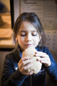 小孩食物大的自家制的面包