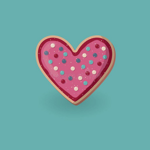 心形状饼干和装饰.情人一天
