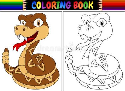 色彩书和漫画响尾蛇