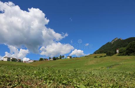 山全景画和一积云云photogr一phed和鱼眼石