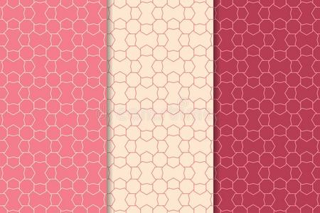 樱桃红色的几何学的装饰.放置关于无缝的榜样