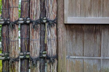 木制的栅栏关于一一cient日本的神道教圣地
