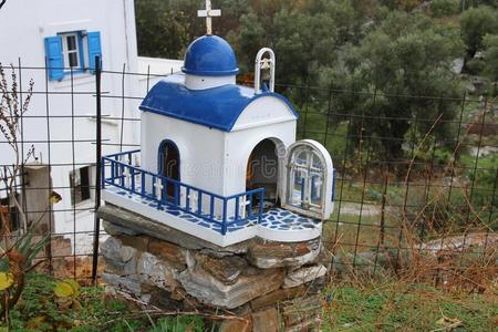 错综复杂的教堂采用纳克索斯岛,希腊