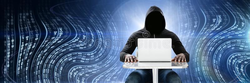 无名的黑客和计算机行为准则双重的界面