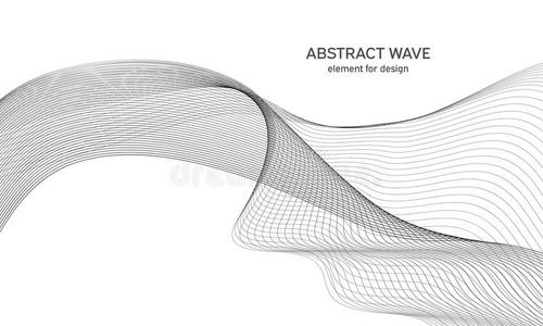 抽象的波浪元素为设计.数字的频繁性小路平等