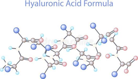 矢量信息图表科学的背景.透明质酸的酸味的雷西亚