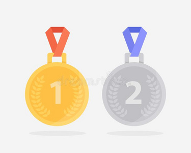 两个奖章为指已提到的人第一和秒位.金色的奖章和红色的