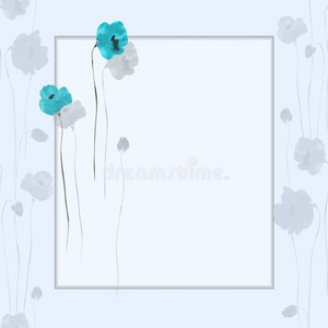 无缝的模式.花的装饰.生日卡片.蓝色花