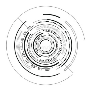 界面未来的草图矢量说明