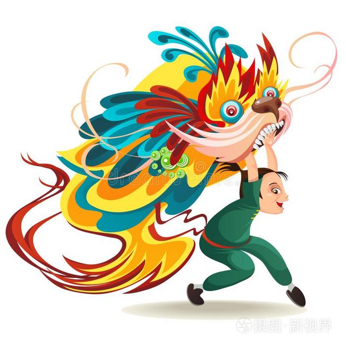 中国人月的新的年狮子跳舞战斗隔离的向白色的后面