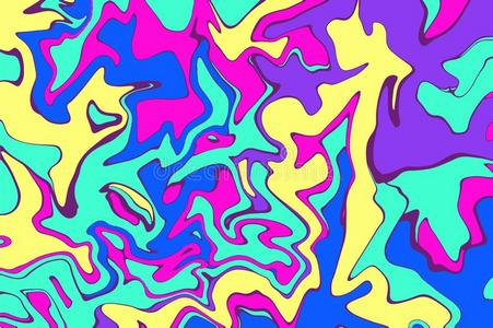 引起幻觉的数字的大理石花纹.抽象的富有色彩的背景幕布.液体