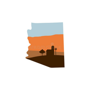 美国科罗拉多州国家形状和农场在日落wickets三柱门风车,谷仓,和一