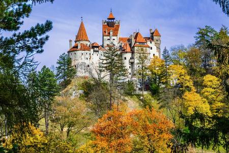 糠城堡,布拉索夫,特兰西瓦尼亚,罗马尼亚.秋风景机智